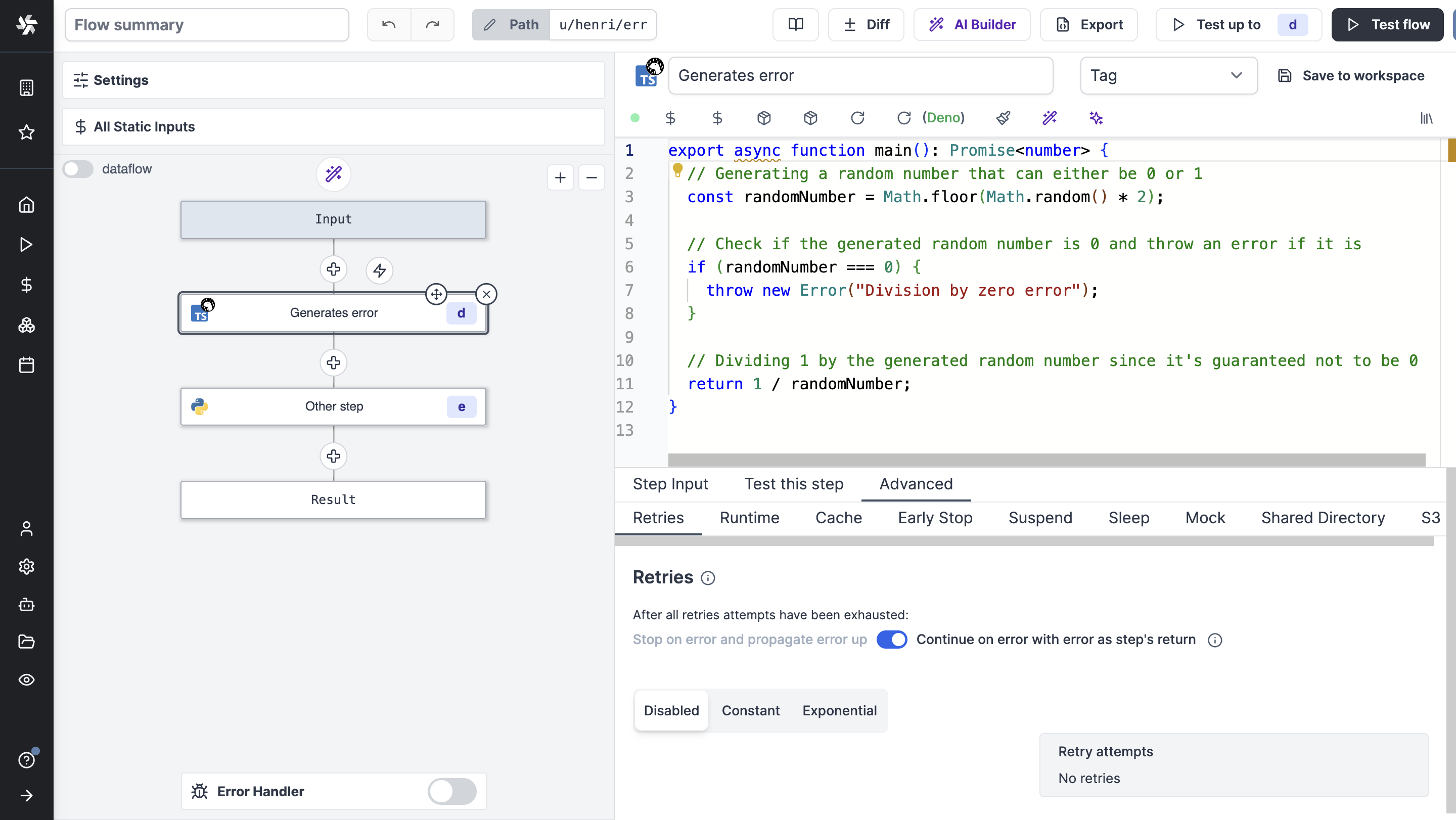 Continue on error step Continue on error step