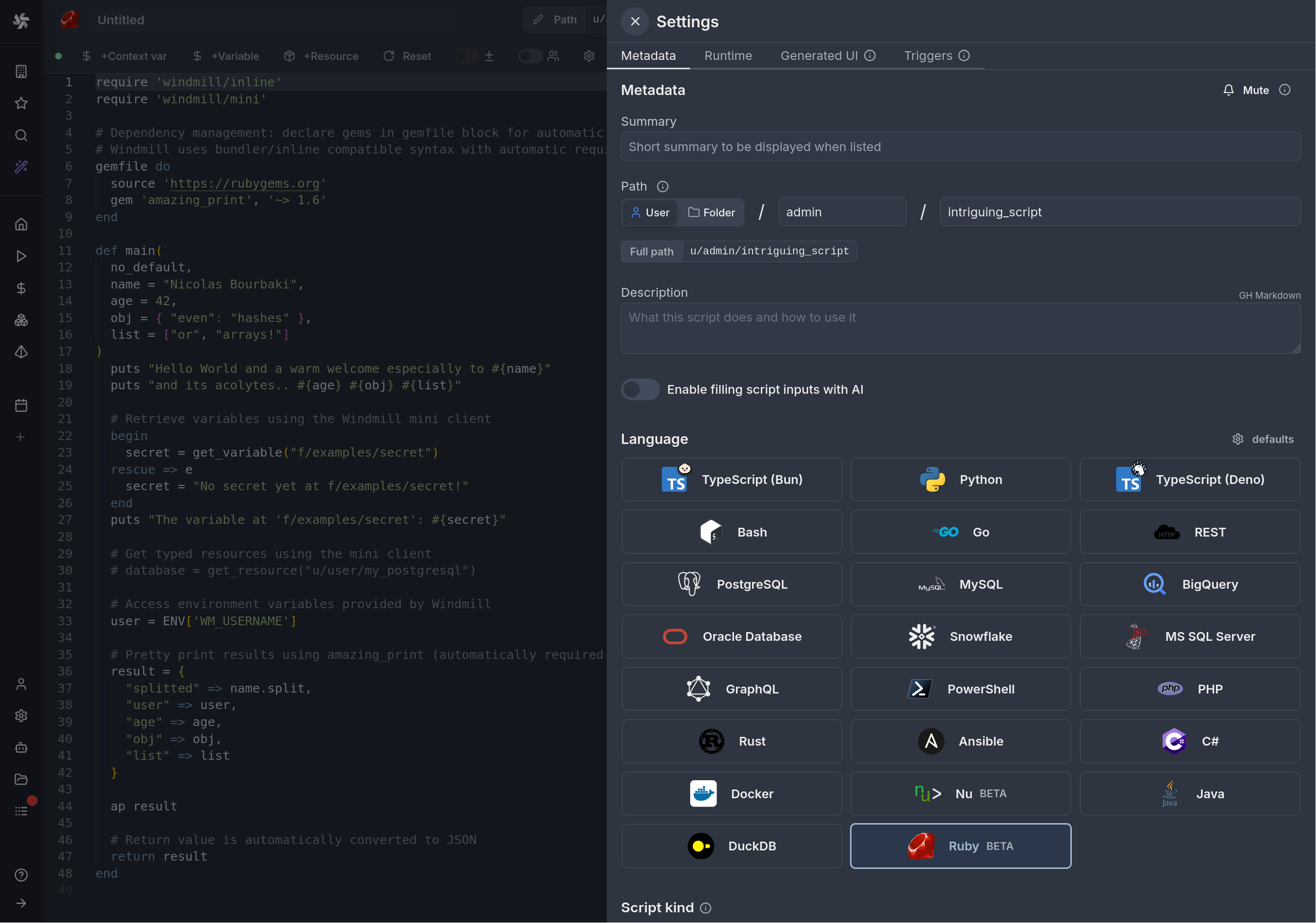 Ruby Editor Ruby Editor