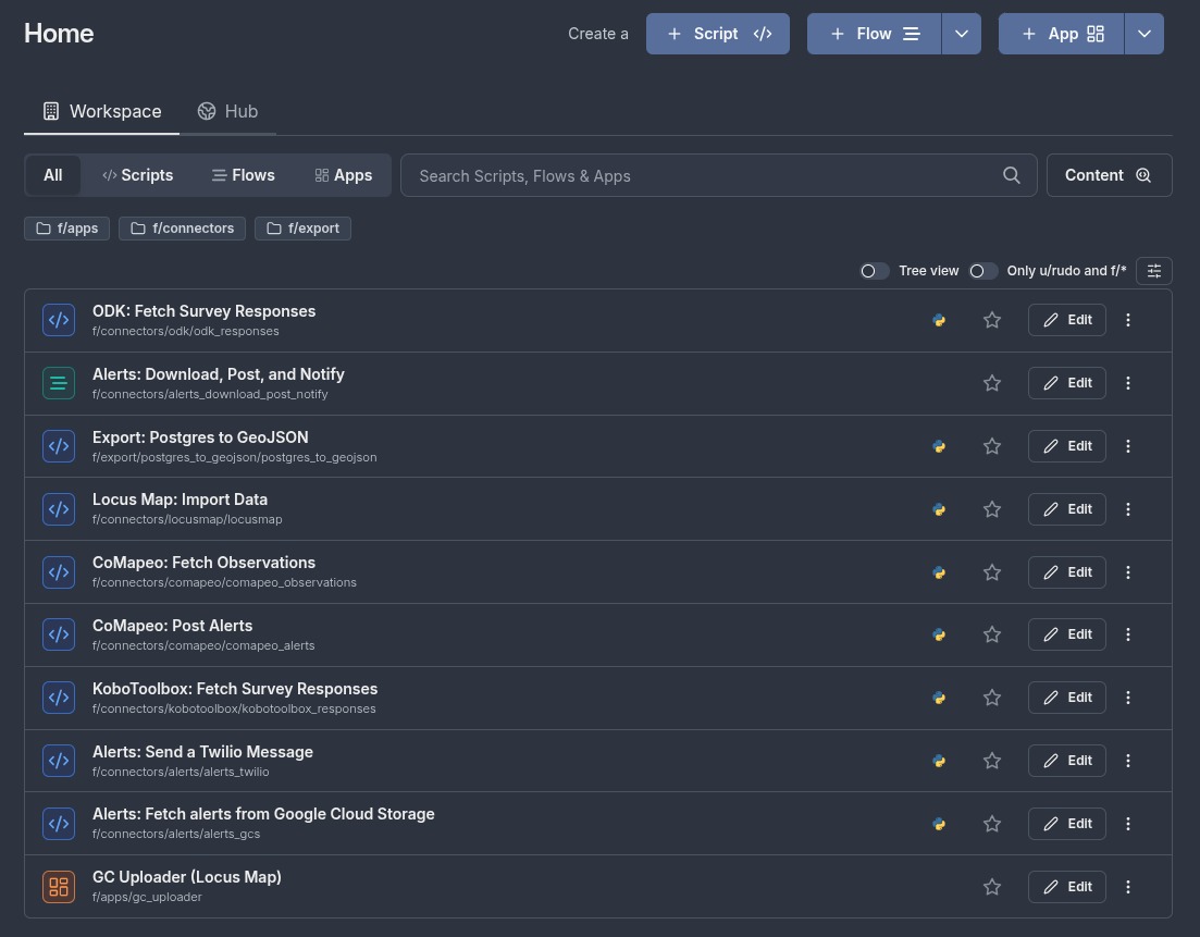 Windmill workspace Windmill workspace